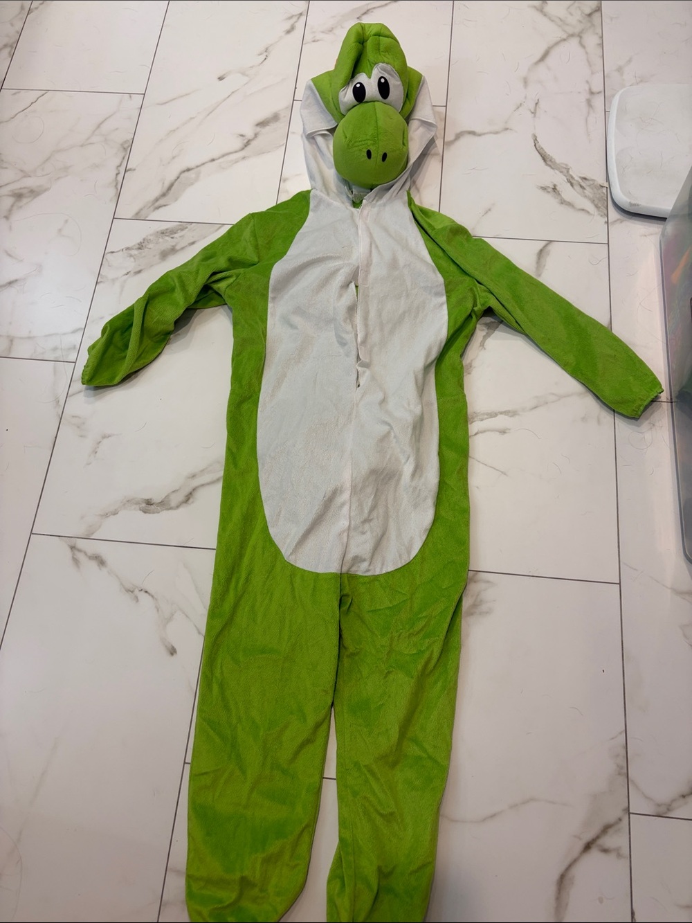 Kids Green Yoshi Super Mario Dinosaur Hooded Costume - Classic Dino Onesie